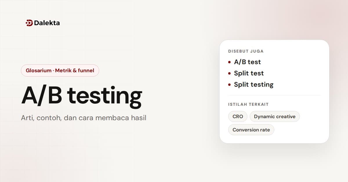 A/B testing: Metrik & funnel