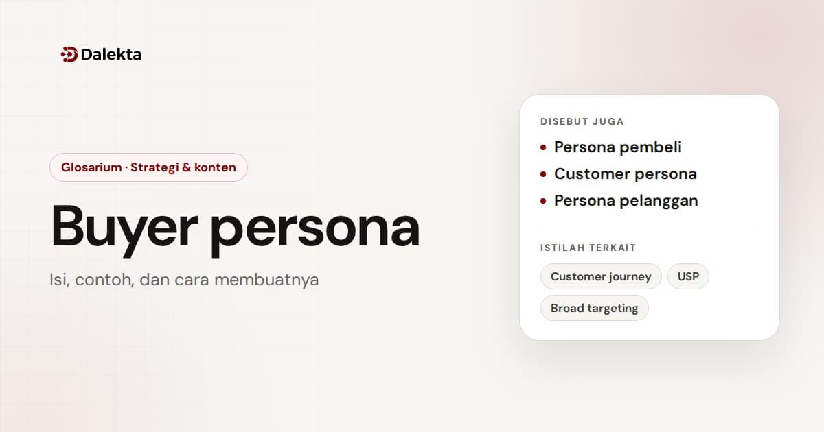 Buyer persona: Strategi & konten