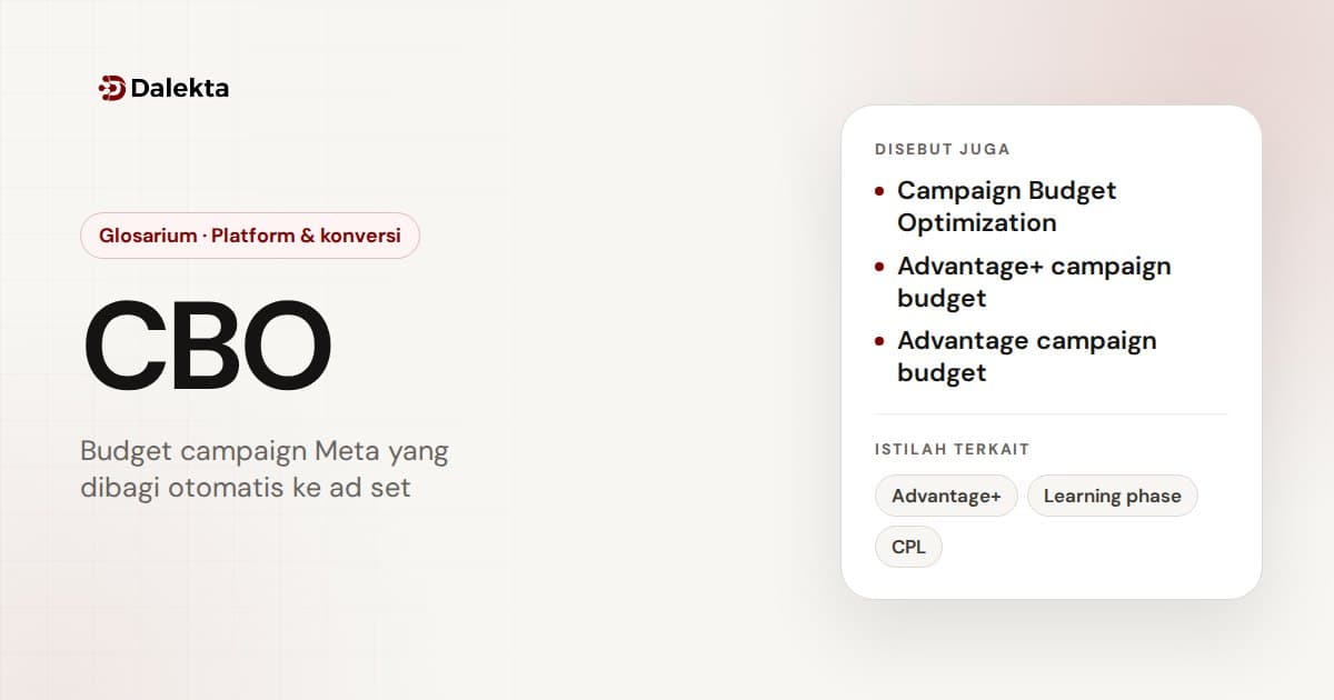 CBO: Platform & konversi