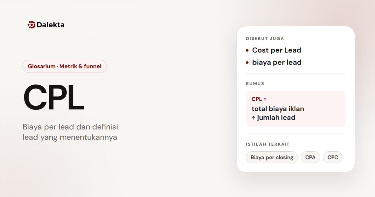 CPL: Metrik & funnel