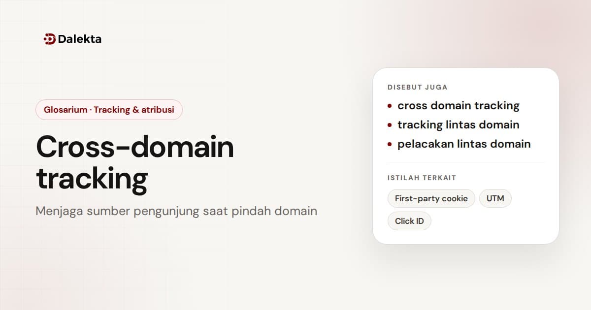 Cross-domain tracking: Tracking & atribusi