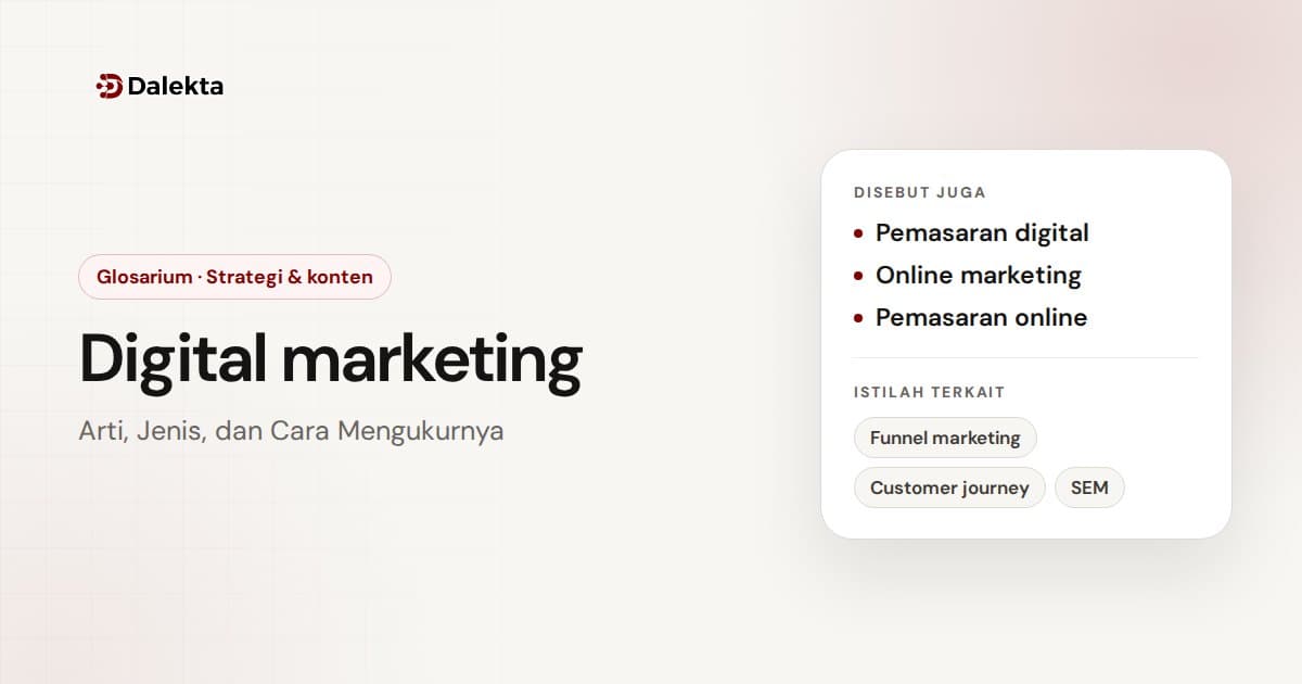 Digital marketing: Strategi & konten