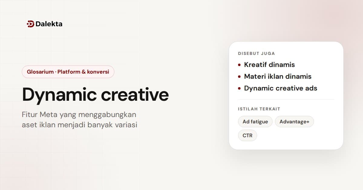 Dynamic creative: Platform & konversi