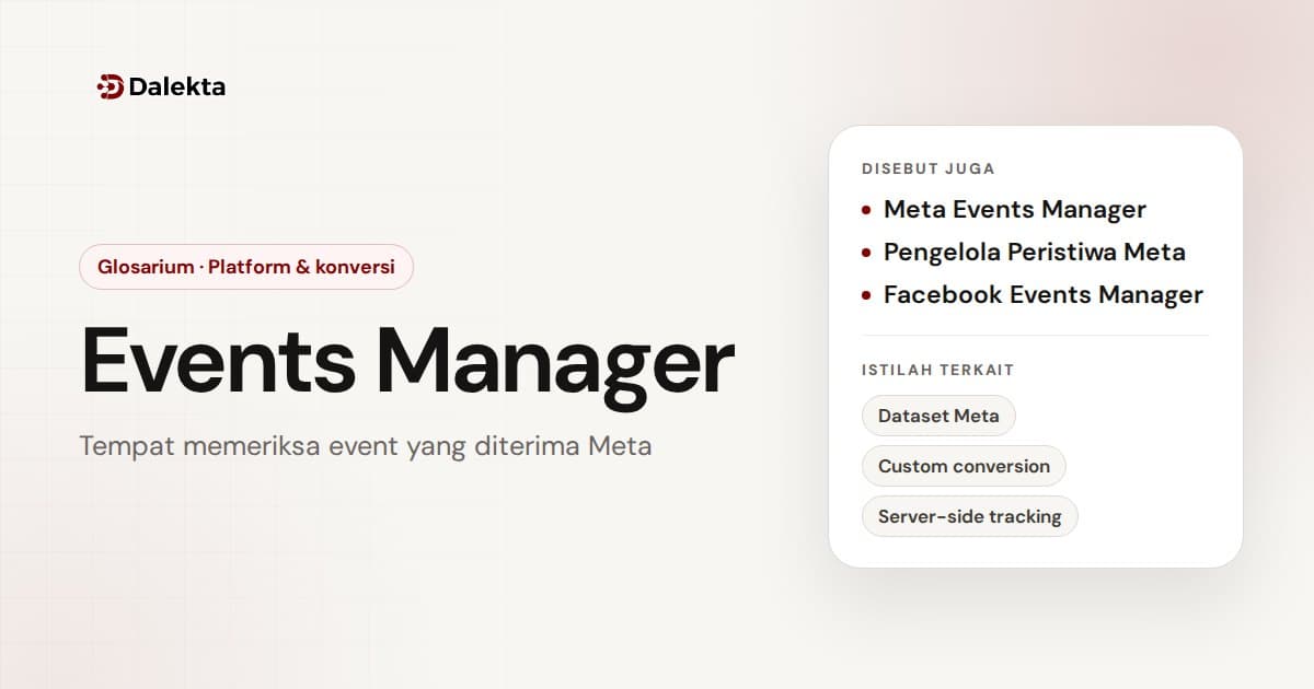 Events Manager: Platform & konversi