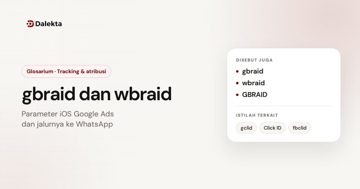 gbraid dan wbraid: Tracking & atribusi