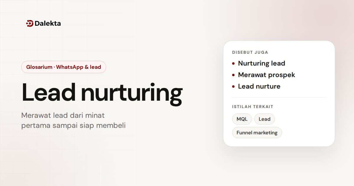 Lead nurturing: WhatsApp & lead