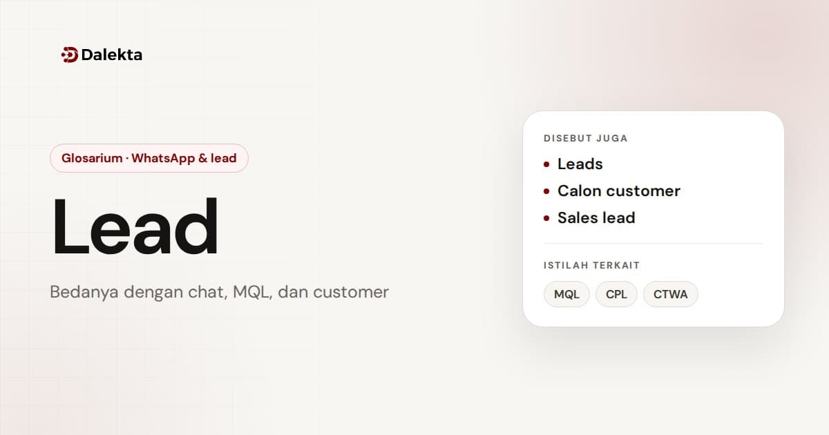 Lead: WhatsApp & lead