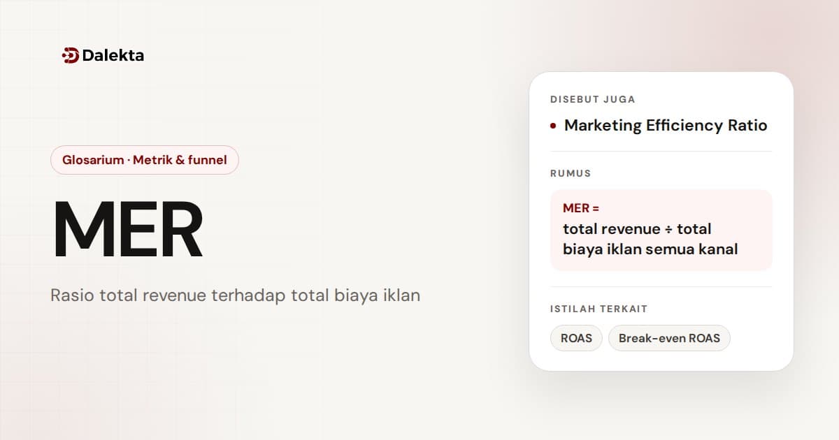 MER: Metrik & funnel