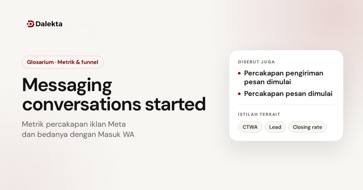 Messaging conversations started: Metrik & funnel