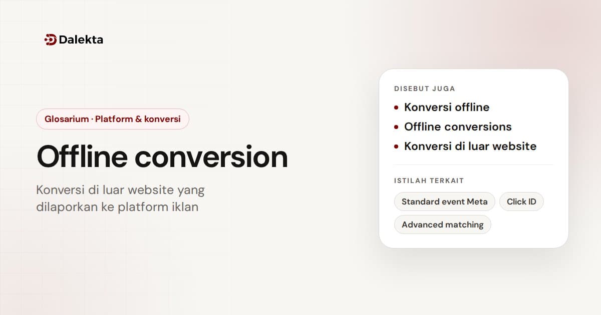 Offline conversion: Platform & konversi