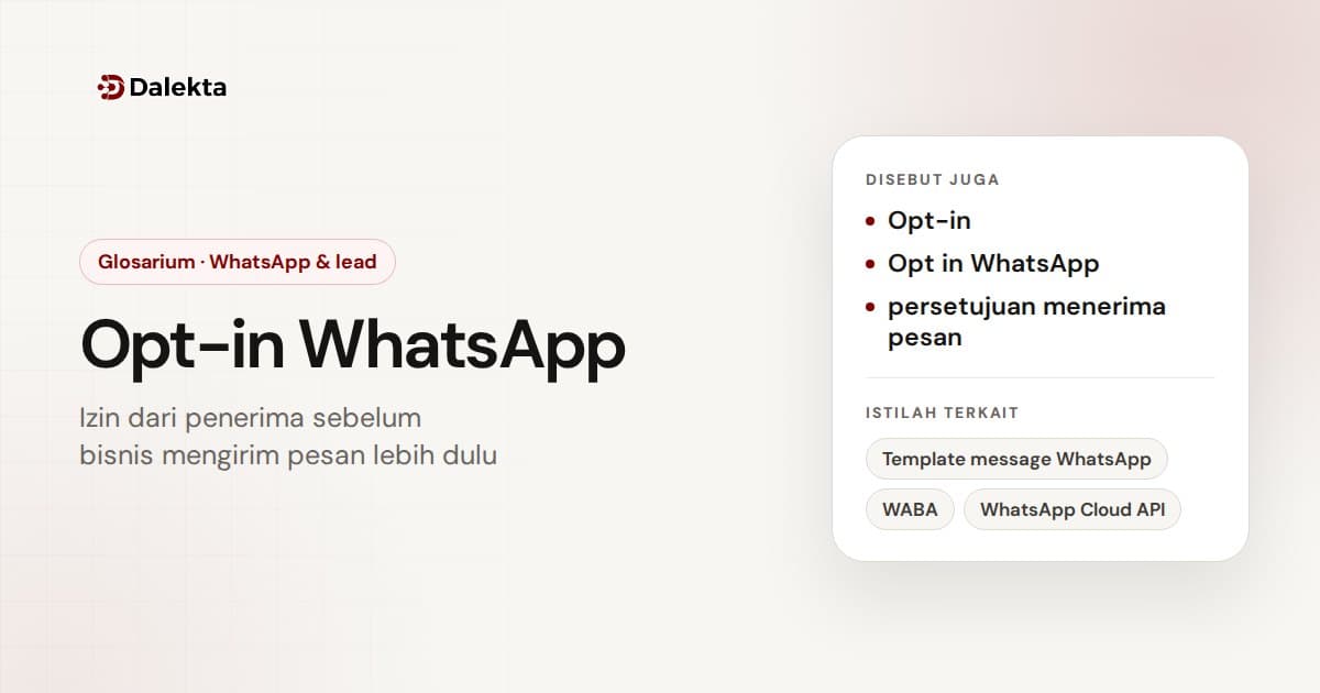 Opt-in WhatsApp: WhatsApp & lead