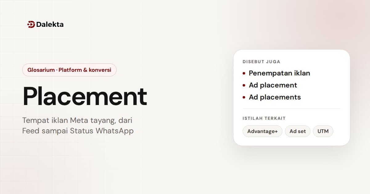 Placement: Platform & konversi