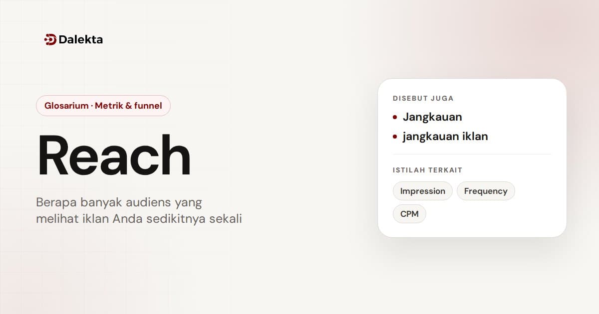Reach: Metrik & funnel