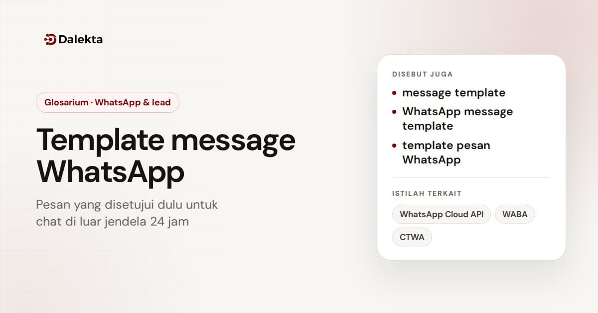 Template message WhatsApp: WhatsApp & lead