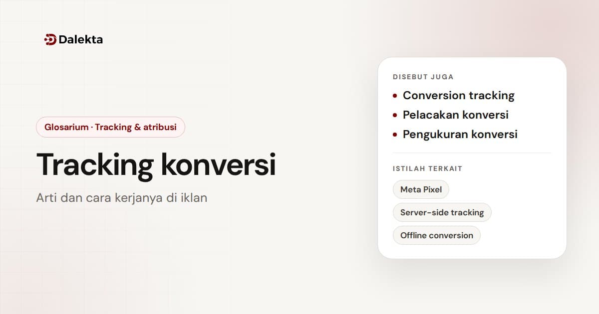Tracking konversi: Tracking & atribusi
