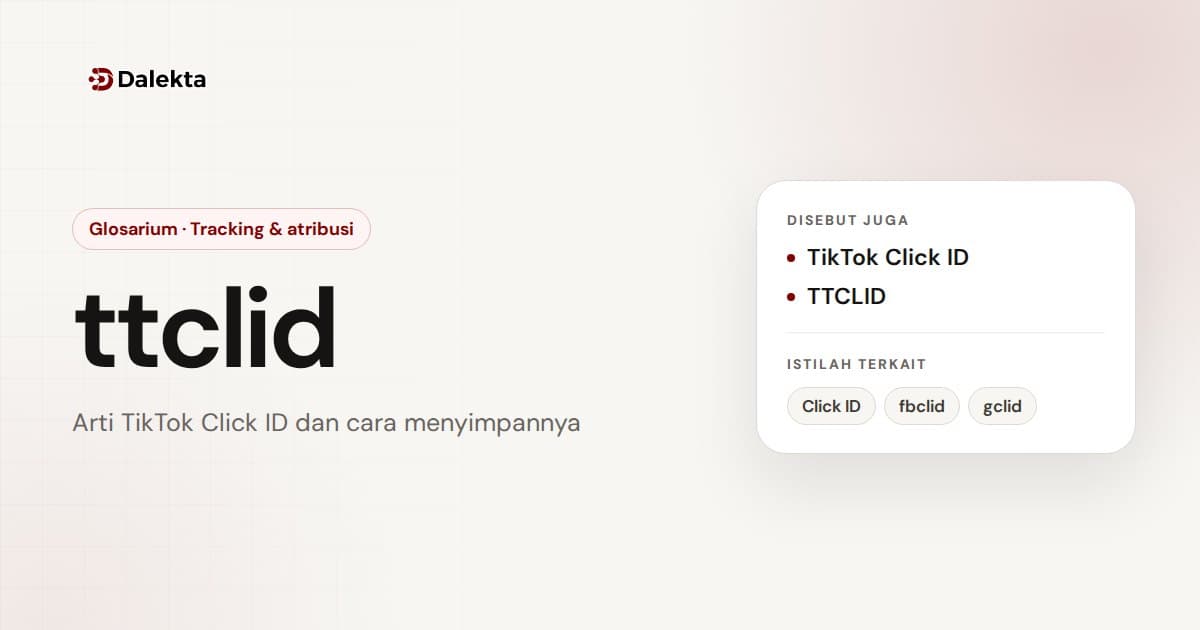 ttclid: Tracking & atribusi