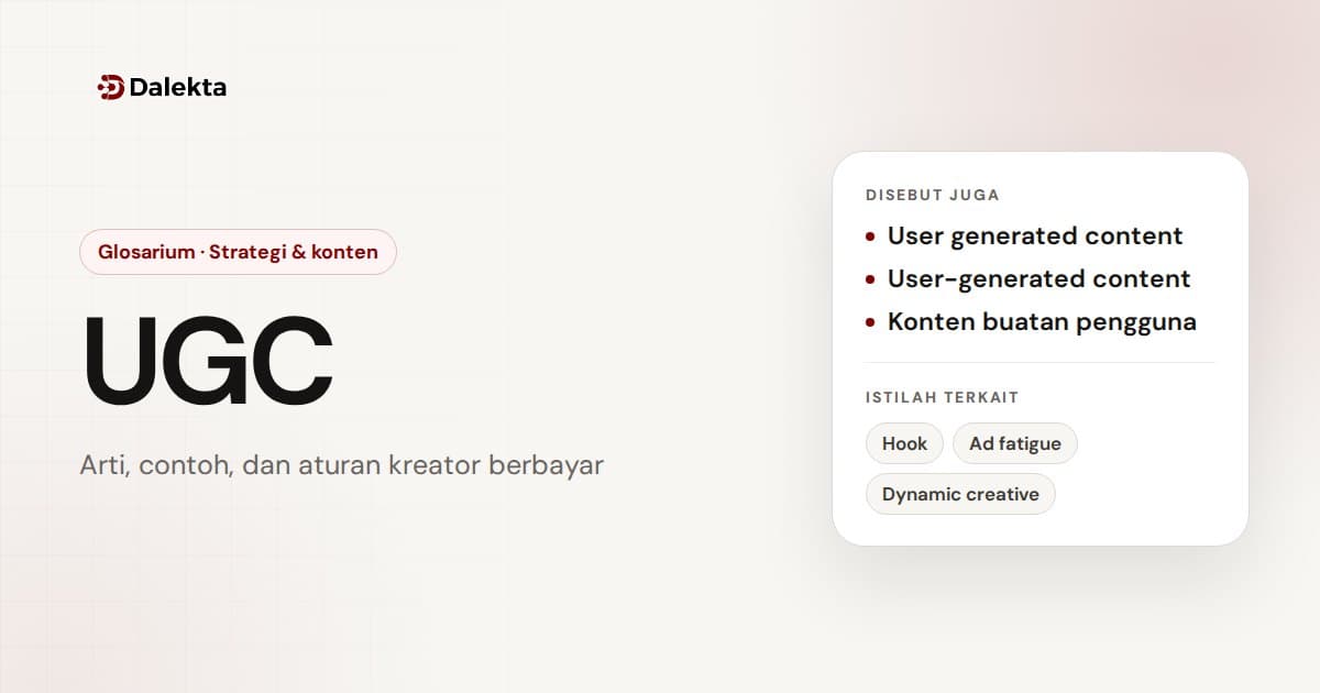 UGC: Strategi & konten