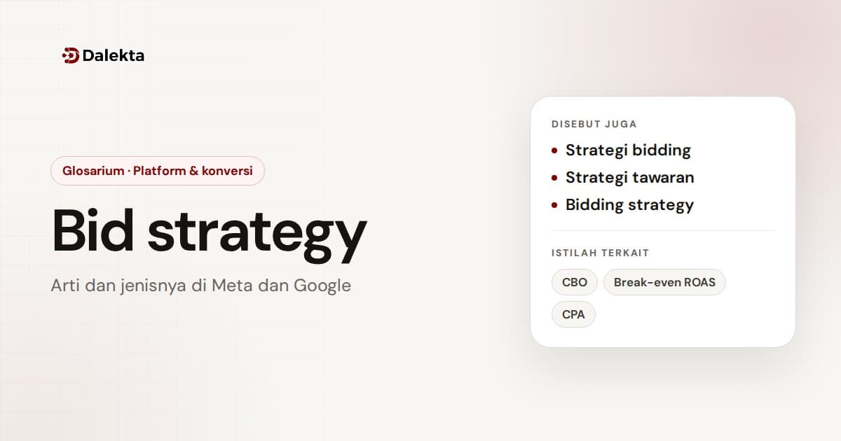 Bid strategy: Platform & konversi