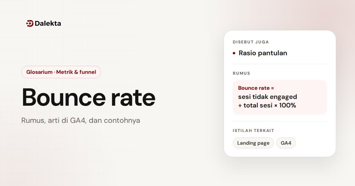 Bounce rate: Metrik & funnel