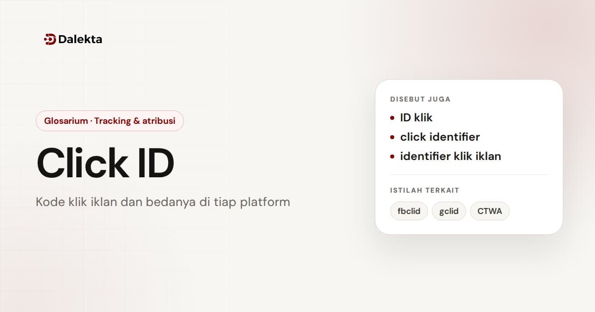 Click ID: Tracking & atribusi