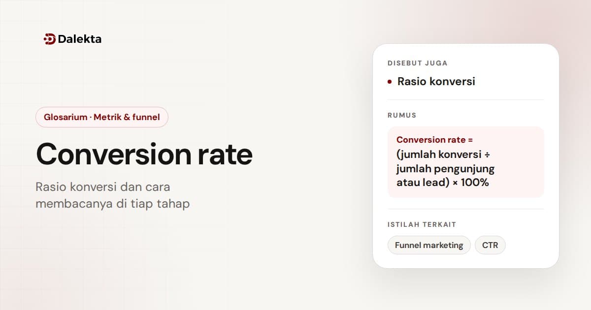 Conversion rate: Metrik & funnel