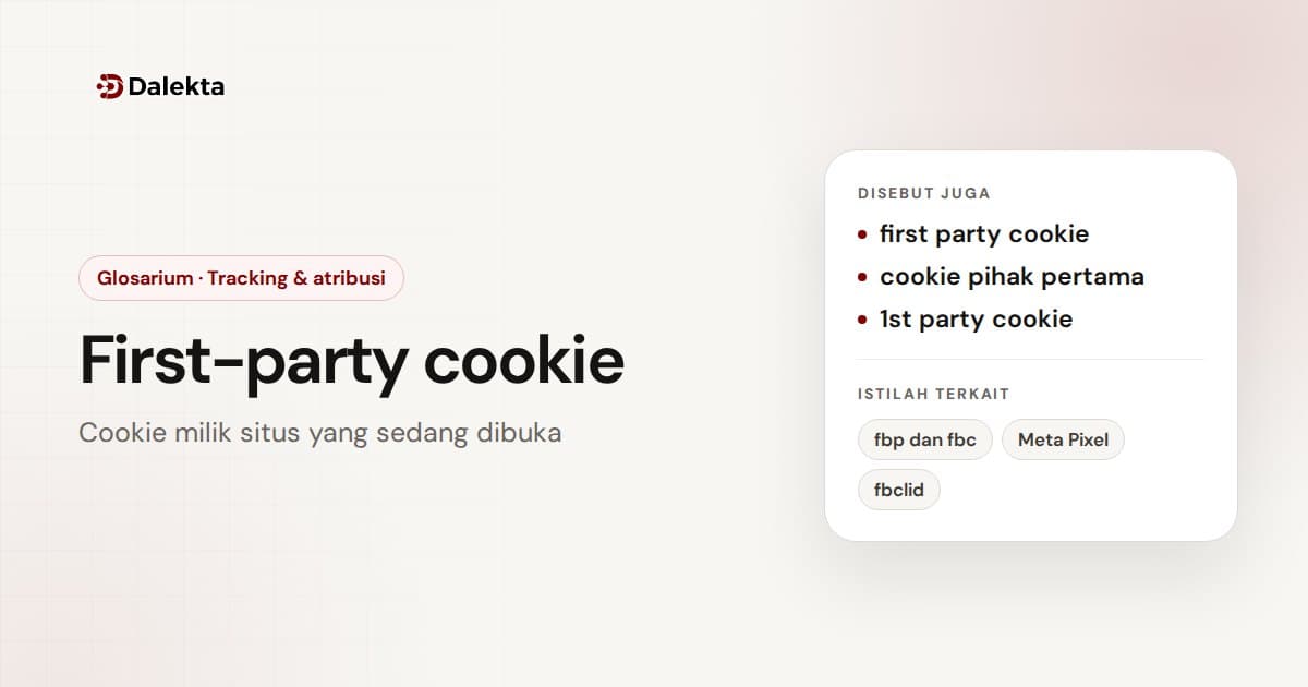 First-party cookie: Tracking & atribusi