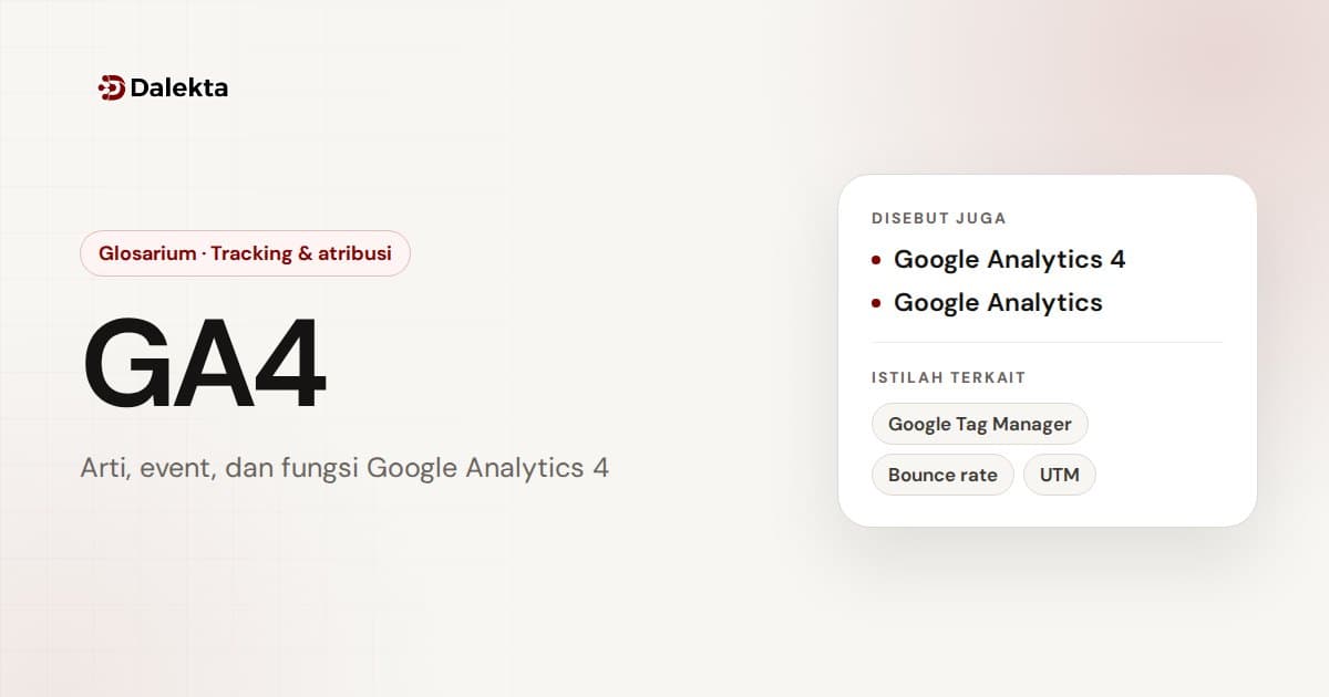 GA4: Tracking & atribusi