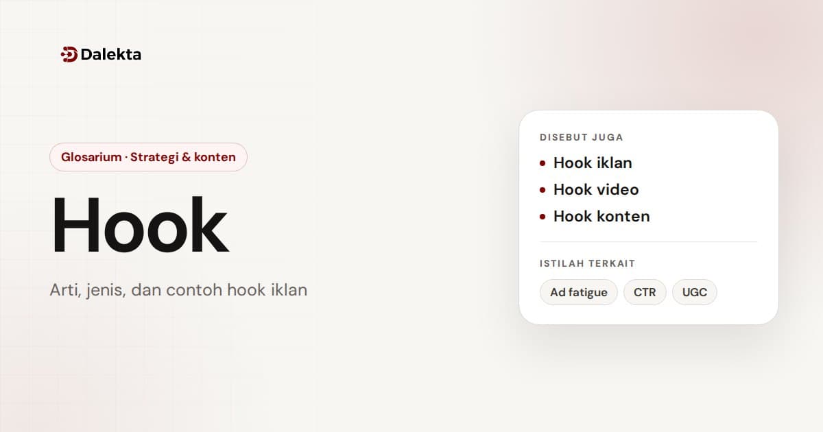 Hook: Strategi & konten