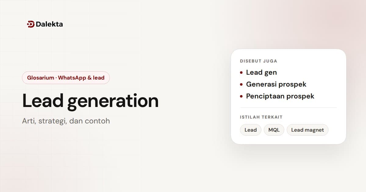 Lead generation: WhatsApp & lead