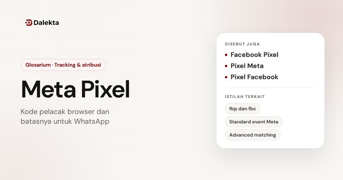 Meta Pixel: Tracking & atribusi